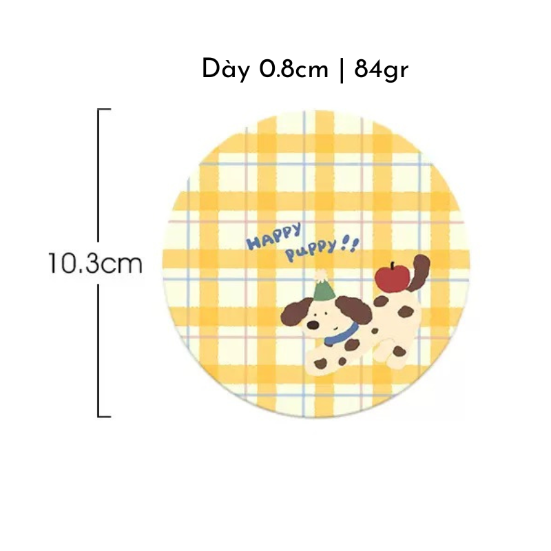 Lót ly đá thấm hút nhiều mẫu hoạ tiết dễ thương