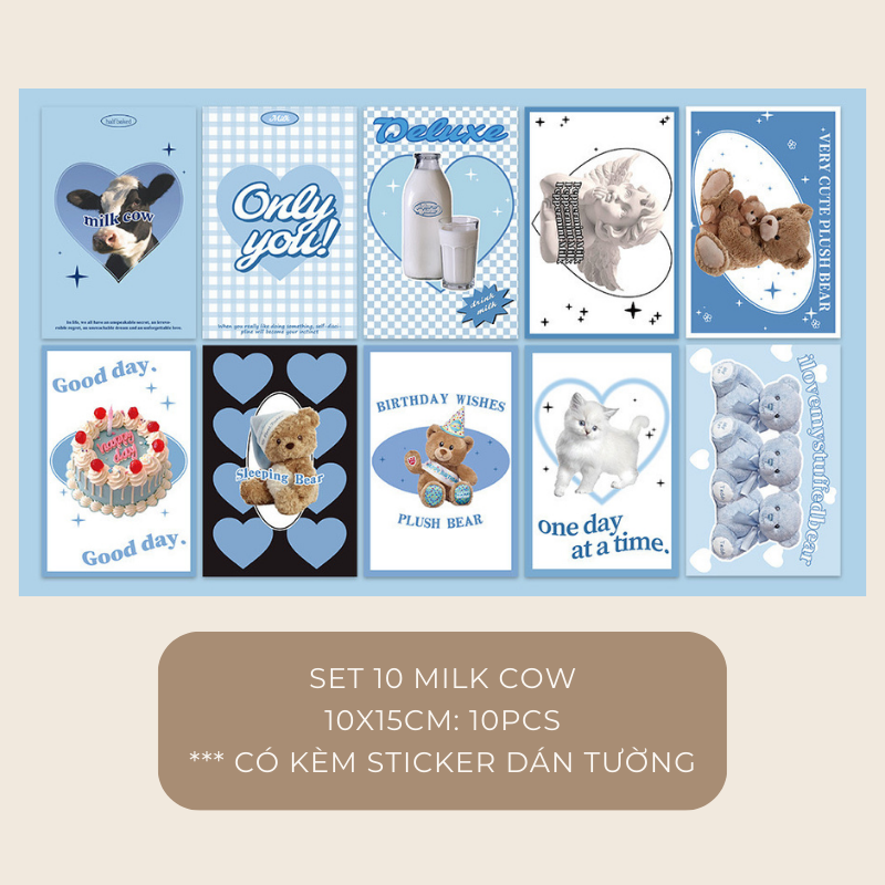 Set postcard tranh ảnh decor trang trí tường nhiều mẫu