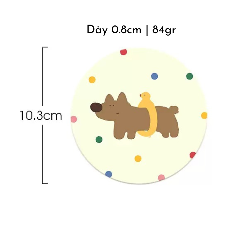 Lót ly đá thấm hút nhiều mẫu hoạ tiết dễ thương