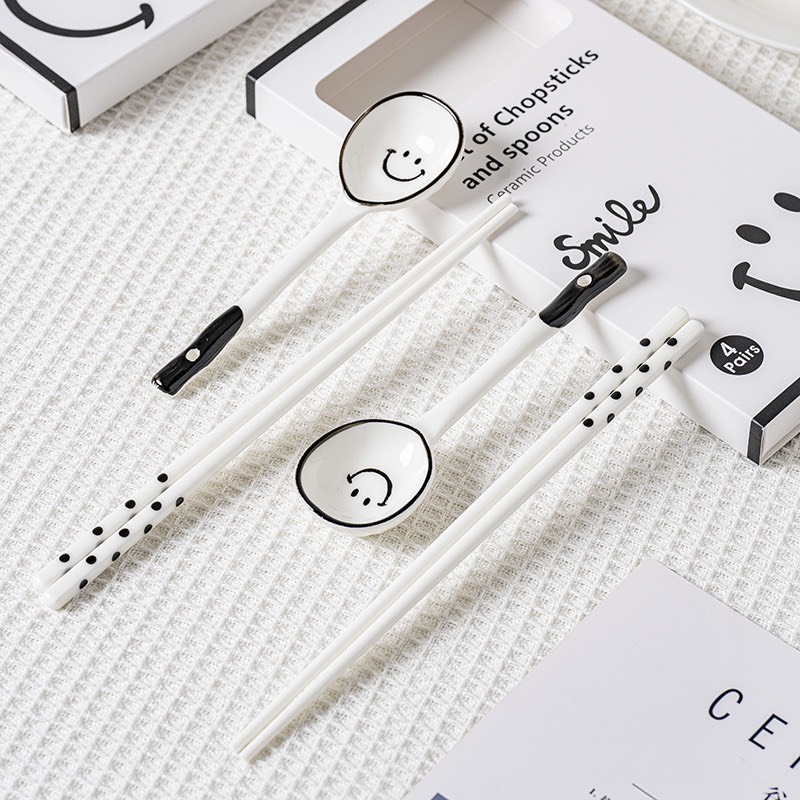 Set muỗng đũa sứ