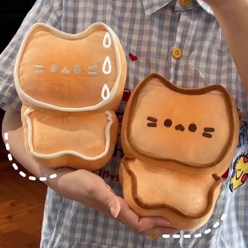Gấu bông sandwich hình mèo, gấu bánh nướng, móc khoá hình mèo