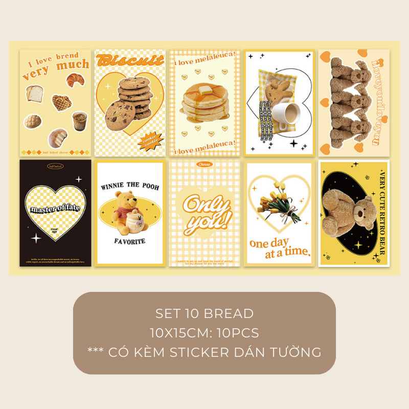 Set postcard tranh ảnh decor trang trí tường nhiều mẫu