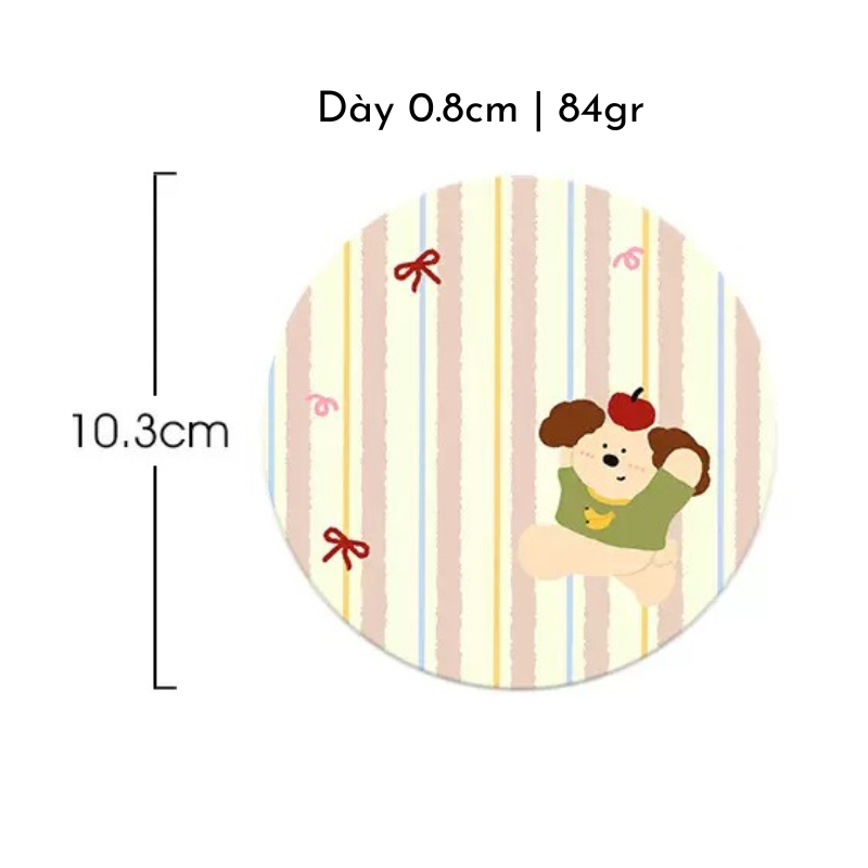 Lót ly đá thấm hút nhiều mẫu hoạ tiết dễ thương