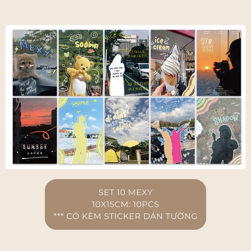 Set postcard tranh ảnh decor trang trí tường nhiều mẫu