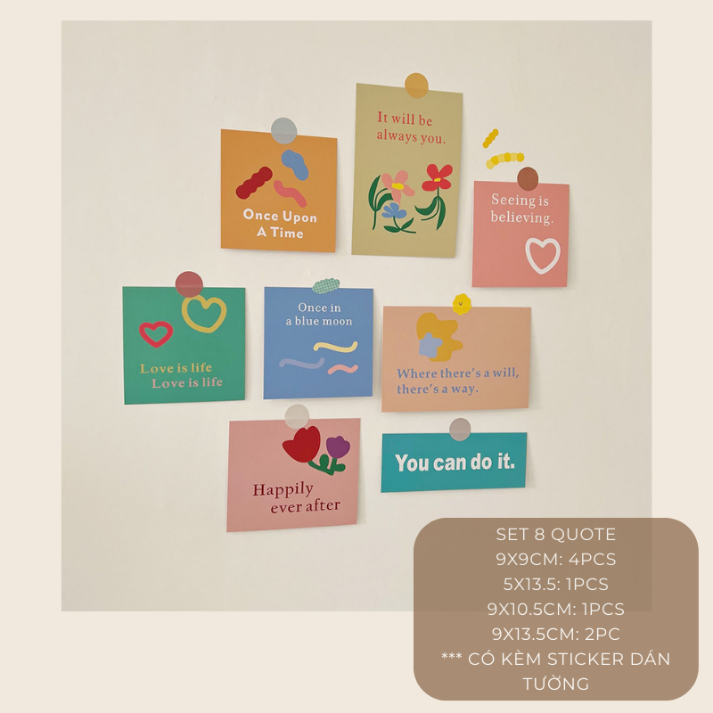 Set postcard tranh ảnh decor trang trí tường nhiều mẫu