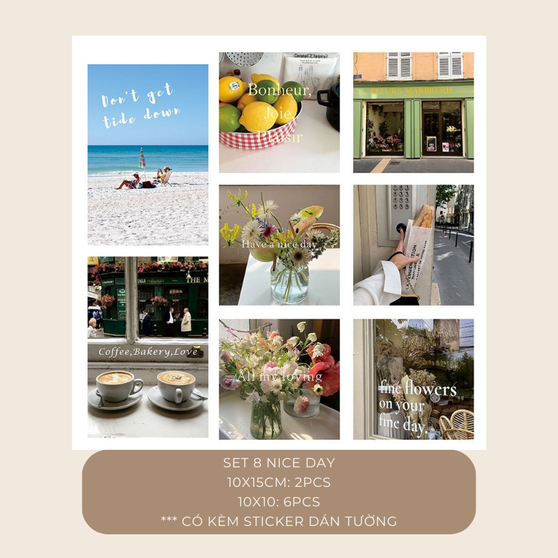 Set postcard tranh ảnh decor trang trí tường nhiều mẫu