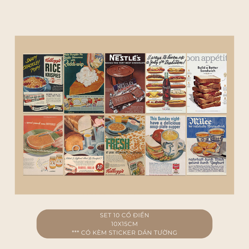 Set postcard tranh ảnh decor trang trí tường nhiều mẫu