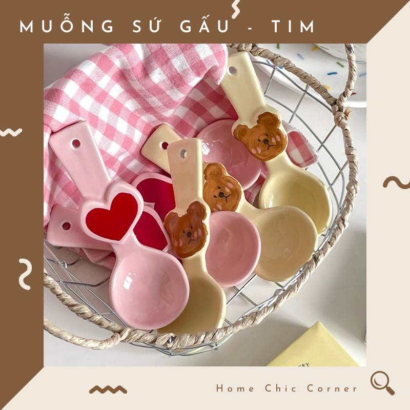 Muỗng sứ gấu tim