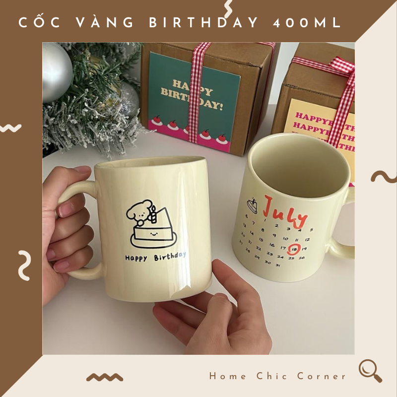 Cốc Birthday in lịch 400ml