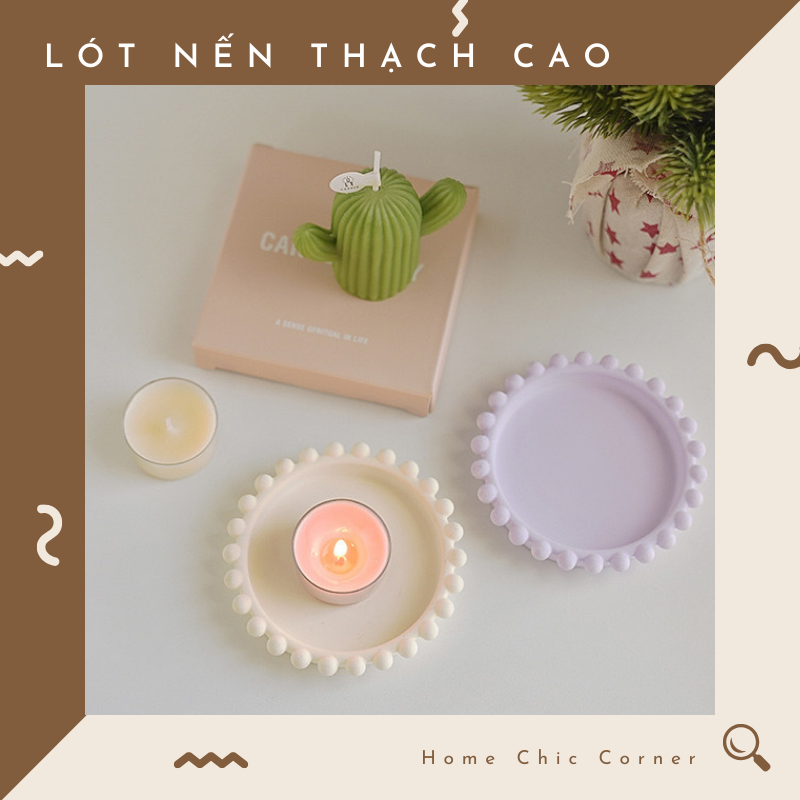 Lót nến thạch cao pastel