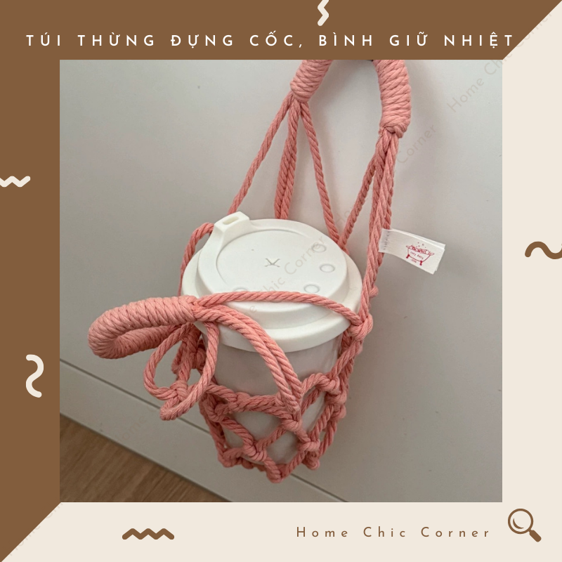 Túi lưới thừng đựng cốc