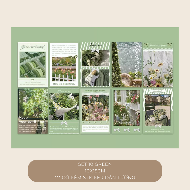 Set postcard tranh ảnh decor trang trí tường nhiều mẫu