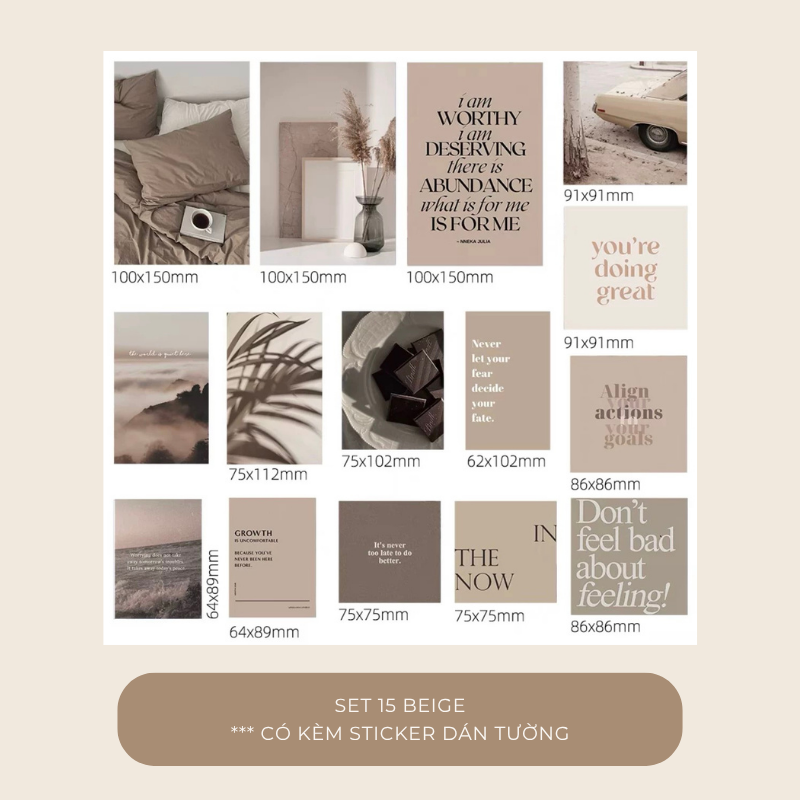 Set postcard tranh ảnh decor trang trí tường nhiều mẫu