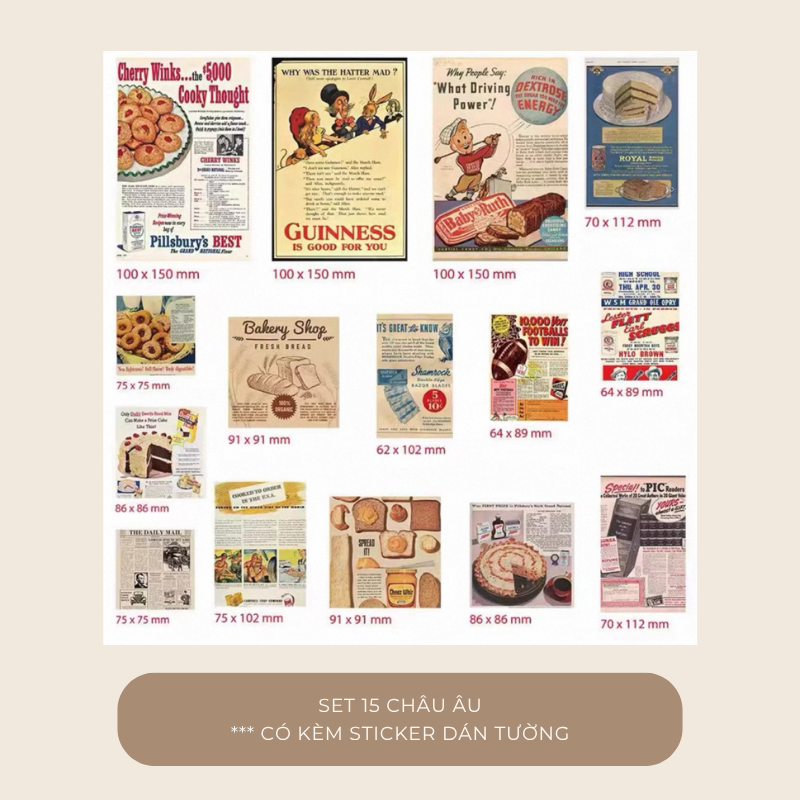 Set postcard tranh ảnh decor trang trí tường nhiều mẫu