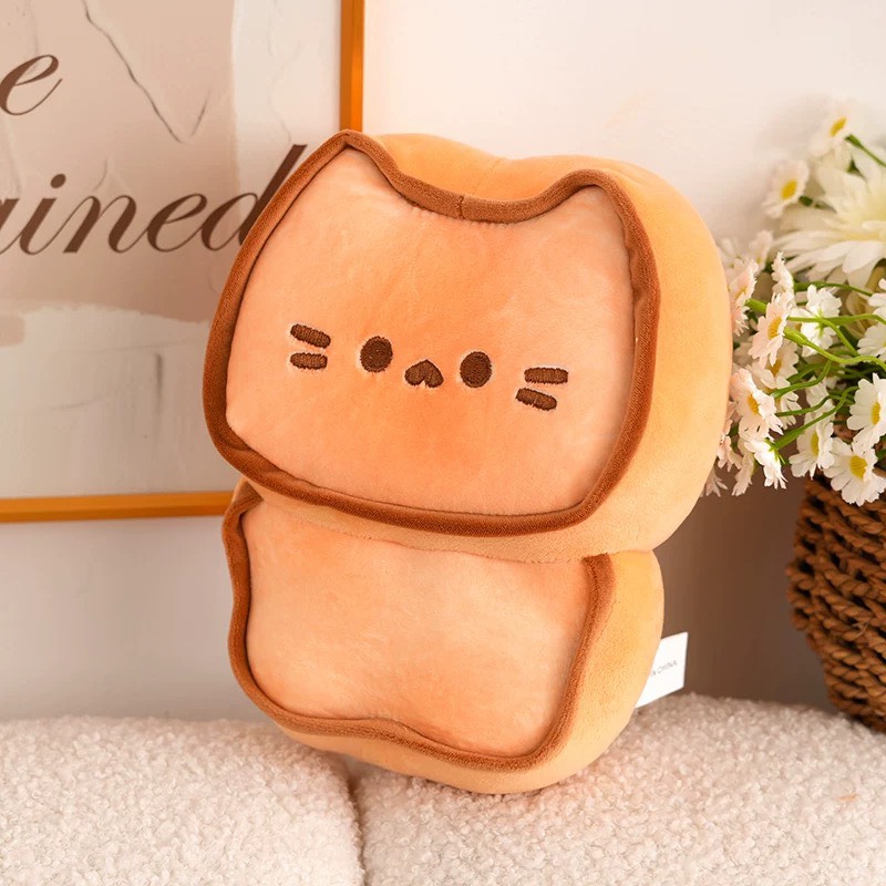 Gấu bông sandwich hình mèo, gấu bánh nướng, móc khoá hình mèo
