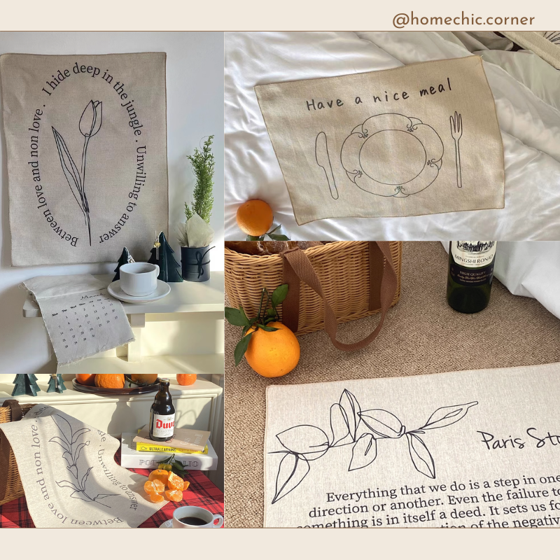 Tranh vải canvas trang trí tường, trang trí bàn ăn, phụ kiện chụp ảnh