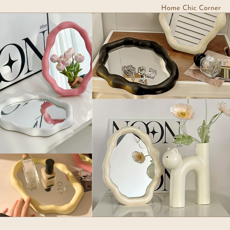 Gương đám mây để bàn decor phong cách Hàn Quốc