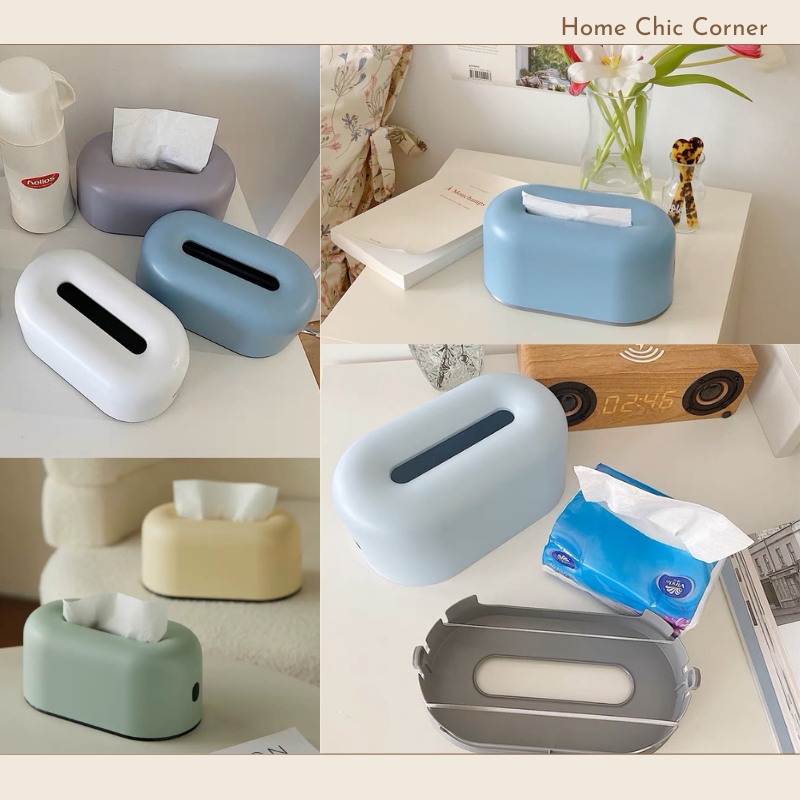 Hộp đựng khăn giấy để bàn Tissue Box nhiều màu phong cách Hàn Quốc