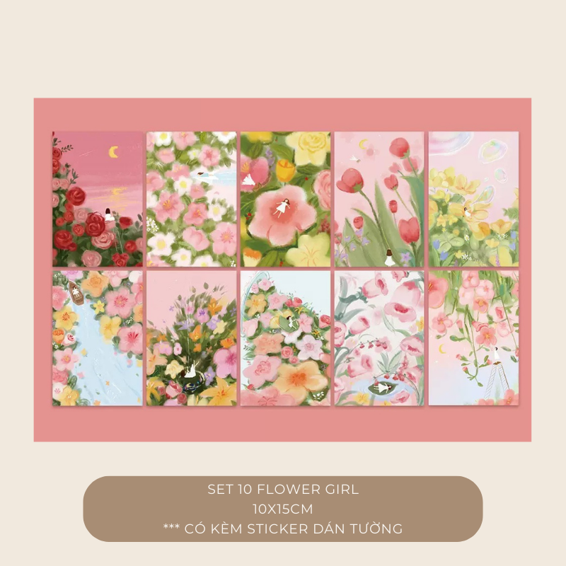 Set postcard tranh ảnh decor trang trí tường nhiều mẫu