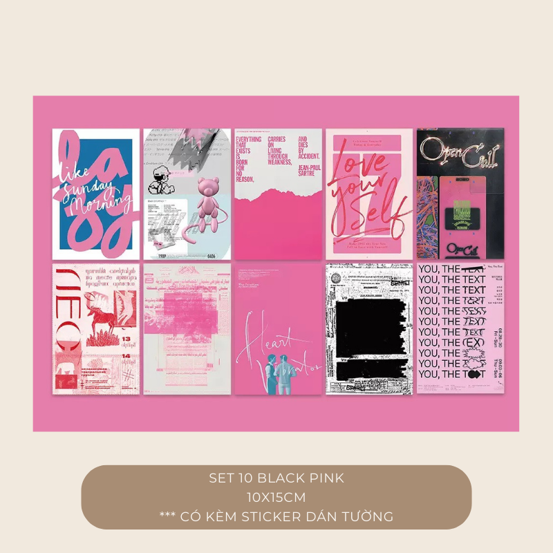 Set postcard tranh ảnh decor trang trí tường nhiều mẫu