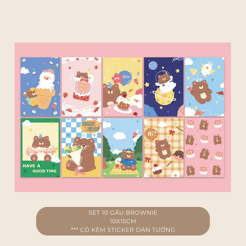 Set postcard tranh ảnh decor trang trí tường nhiều mẫu