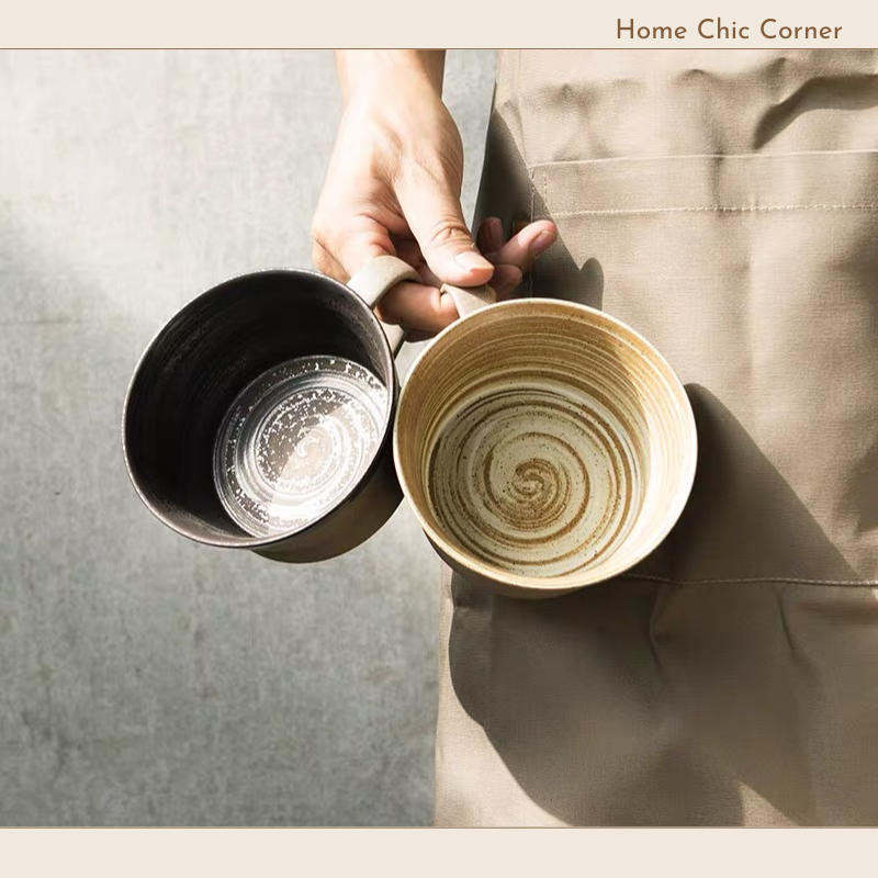 Cốc ly đĩa gốm men xoáy