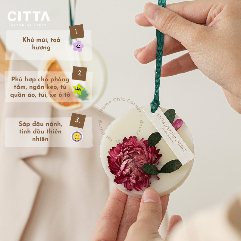 Sáp thơm khử mùi hoa khô Soyam by Citta
