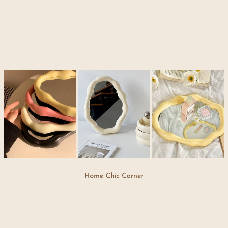 Gương đám mây để bàn decor phong cách Hàn Quốc