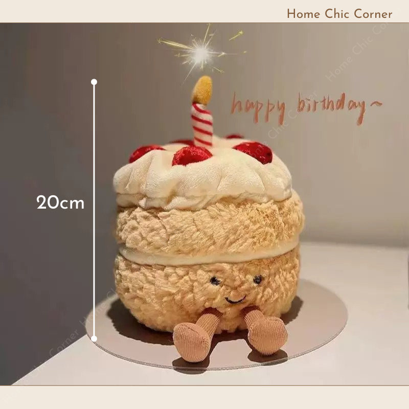 Gấu bông hình bánh kem sinh nhật dễ thương