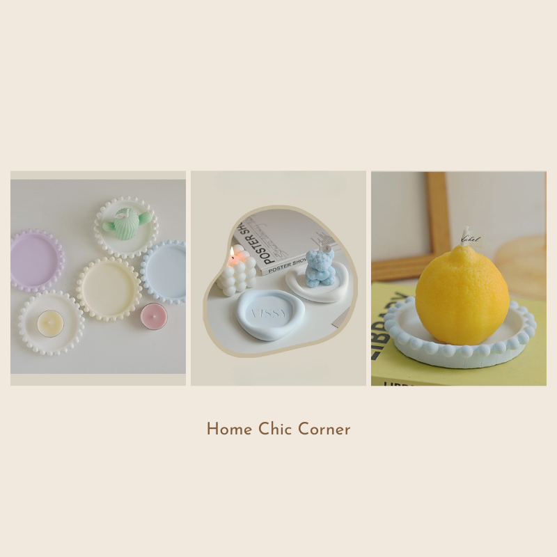 Lót nến thạch cao pastel