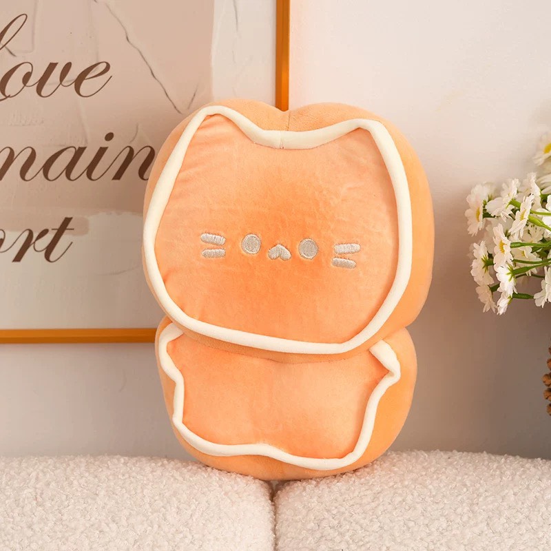 Gấu bông sandwich hình mèo, gấu bánh nướng, móc khoá hình mèo