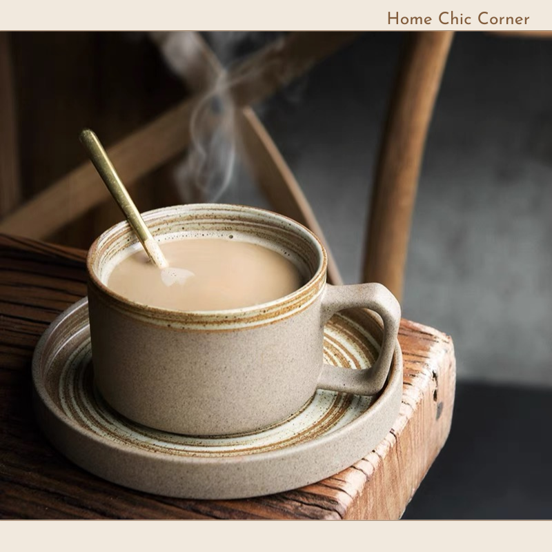 Cốc ly đĩa gốm men xoáy