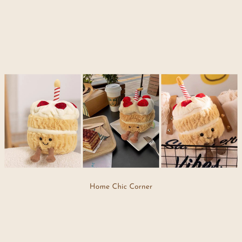 Gấu bông hình bánh kem sinh nhật dễ thương