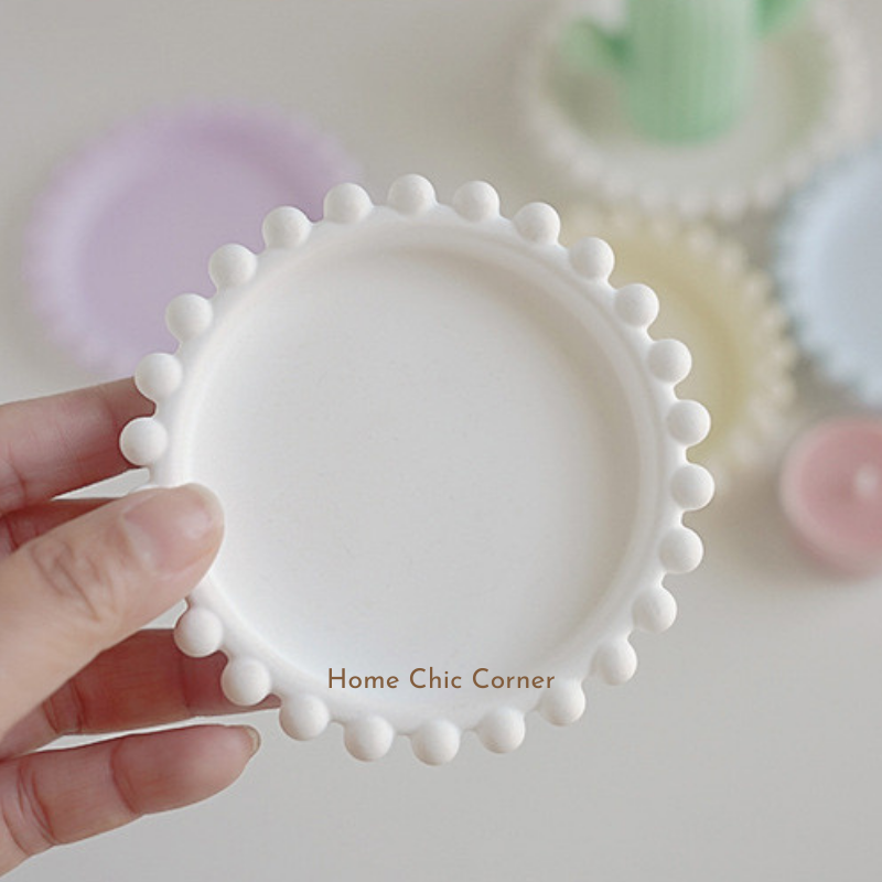 Lót nến thạch cao pastel