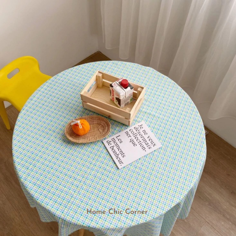 Khăn bàn caro kẻ sọc phụ kiện chụp ảnh picnic phong cách Hàn quốc