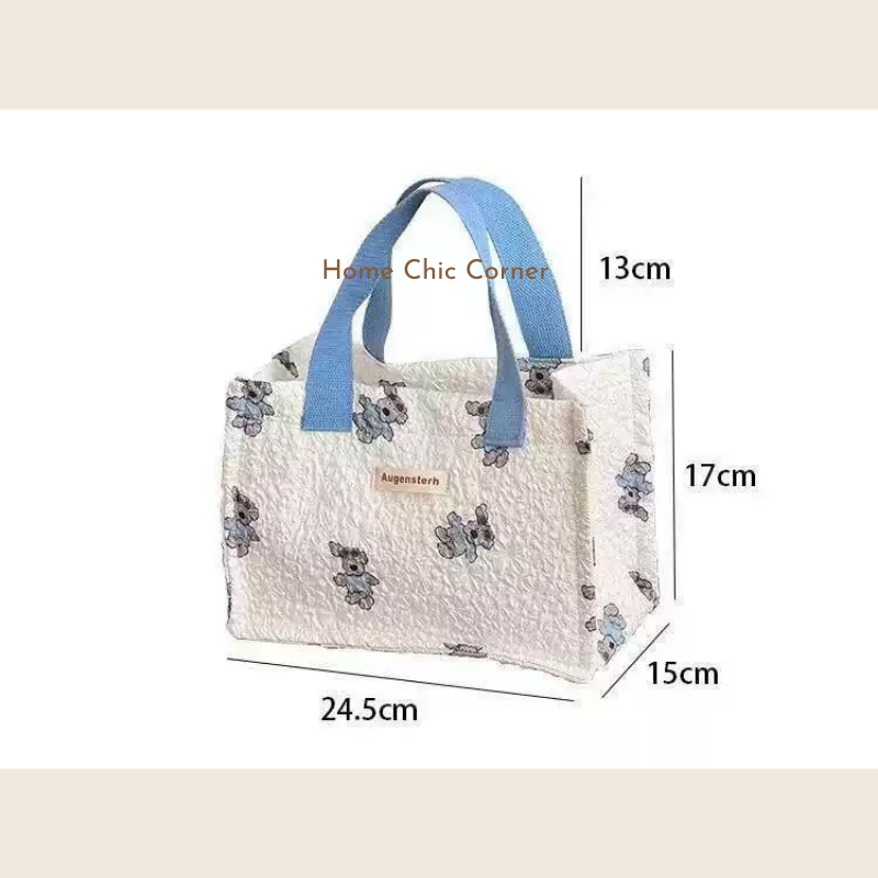 Túi tote đựng hộp cơm nhiều màu pastel dễ thương