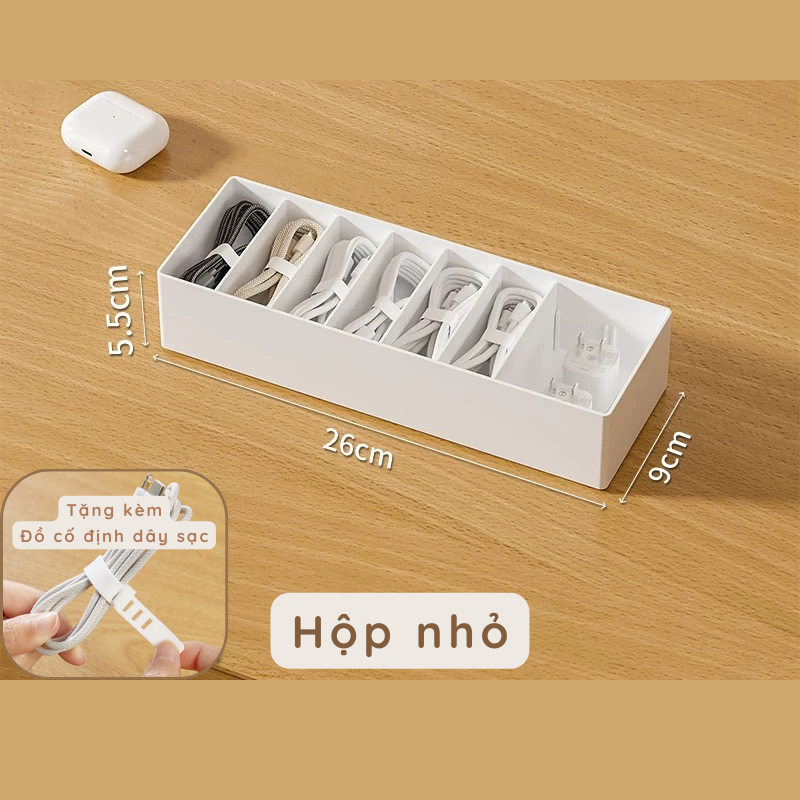 Khay nhựa chia ngăn màu trắng sắp xếp đồ dùng