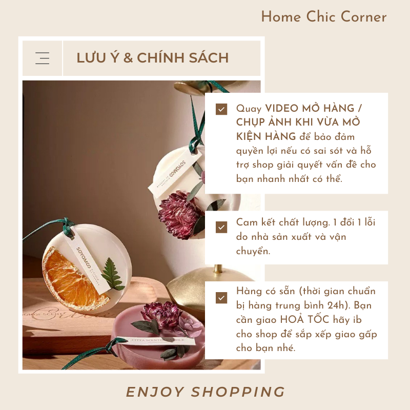 Sáp thơm khử mùi hoa khô Soyam by Citta