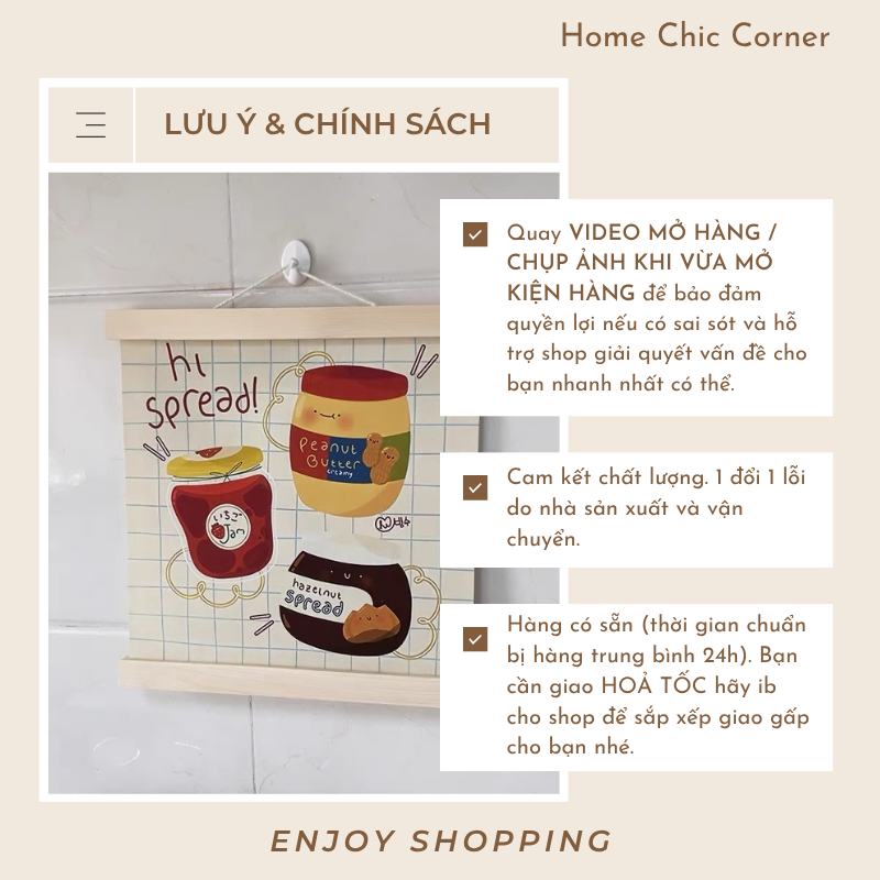 Tranh treo tường canvas khung gỗ decor