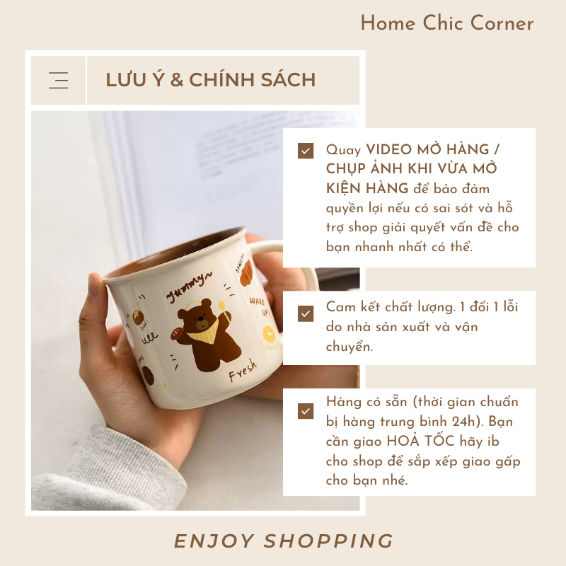 Cốc gấu nâu Brownie