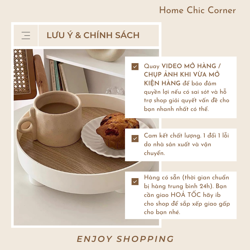Khay trang trí decor đa năng phong cách Hàn Quốc