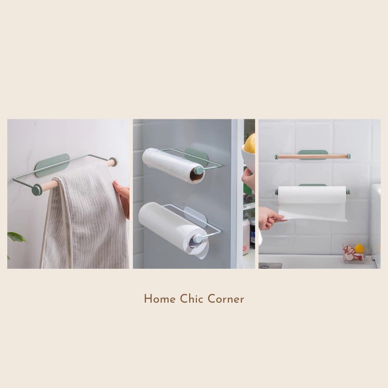 Thanh dán tường treo khăn, giấy cuộn, màng bọc thực phẩm