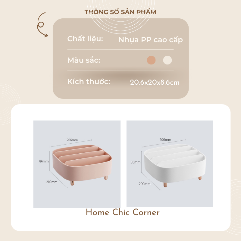 Hộp đựng mỹ phẩm phụ kiện để bàn Princess