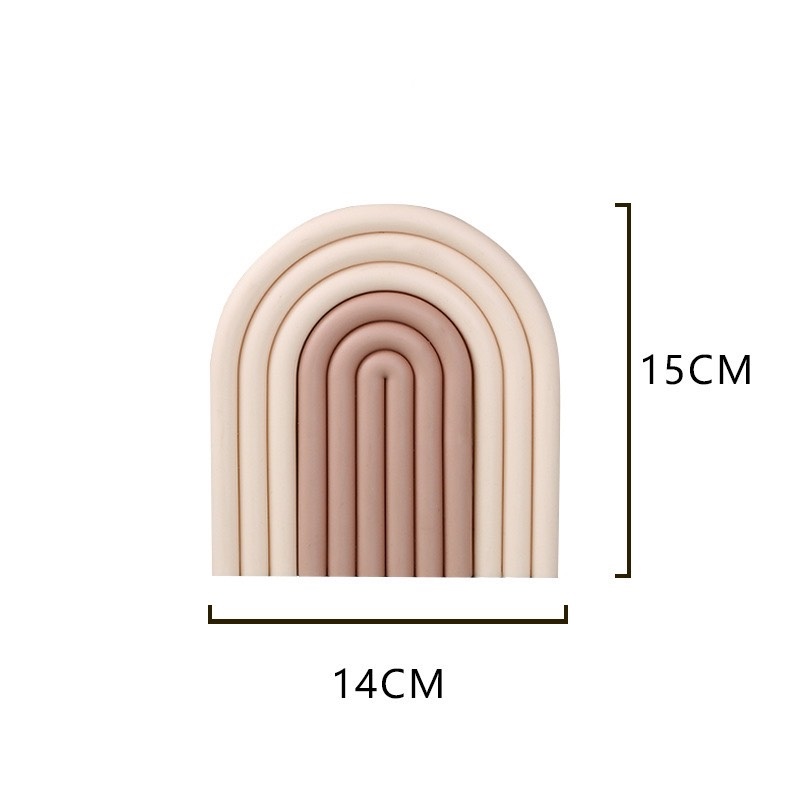 Lót cốc tấm lót nồi silicon cầu vồng