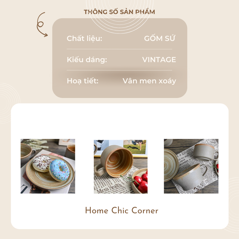 Cốc ly đĩa gốm men xoáy