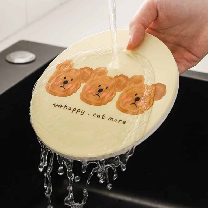 Lót nồi hình gấu bằng đá cách nhiệt thấm hút 16cm