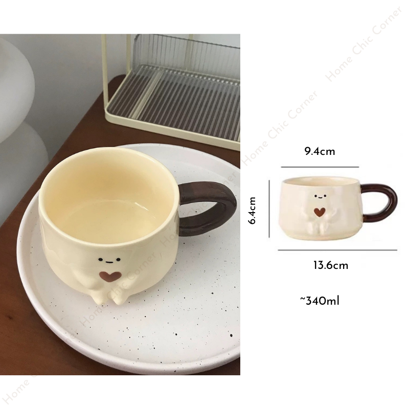 Ly sứ cốc sứ hình nổi ôm trái tim