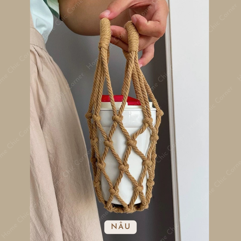Túi lưới thừng đựng cốc
