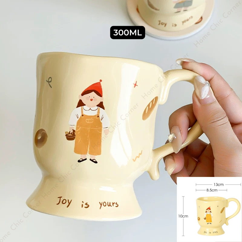 Cốc sứ đôi bạn boy girl phong cách dễ thương