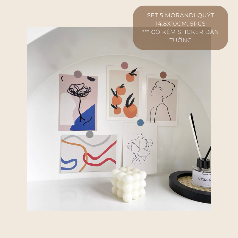 Set postcard tranh ảnh decor trang trí tường nhiều mẫu